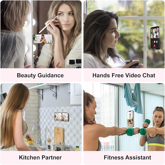 2PCS Silicone Suction Phone Case Mount, Non Slip Suction Cup, Hands-Free Phone - Image 6