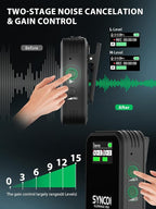 SYNCO Wireless Lavalier Microphone, G2 MAX 2.4G Dual Transmitter 24 Hours - Image 6