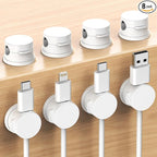 Cord Organizer, Rotatable Cable Organizer 8 Pack, No-Residue Adhesive Spring by INCHOR