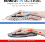 Mouse Pad Wrist Support, 2 in1 Keyboard Wrist Rest+ Ergonomic Mouse Pad - Image 2