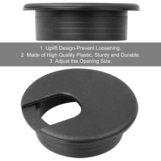 2" White Plastic Desk Grommet, HNBun 20 Pack Cable Wire Grommet Tidy Cable Hole - Image 4