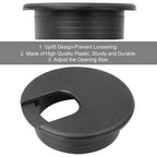 2" White Plastic Desk Grommet, HNBun 20 Pack Cable Wire Grommet Tidy Cable Hole - Image 4
