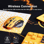 Wireless Mouse, Upgraded 2.4GHz Rechargeable Ergonomic Computer Mouse, 4 Levels - Image 2