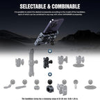 Motorcycle Phone Mount Kit, Anti-Theft Dual Socket Arm, 360° Rotate Phone Clip - Image 4
