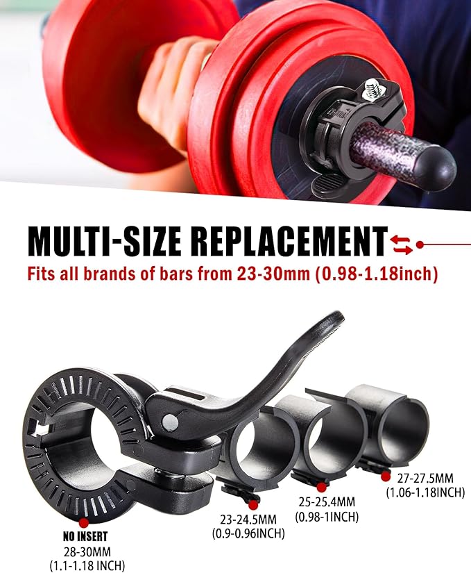 Narrow Barbell Clips 2.5cm Width - Image 4