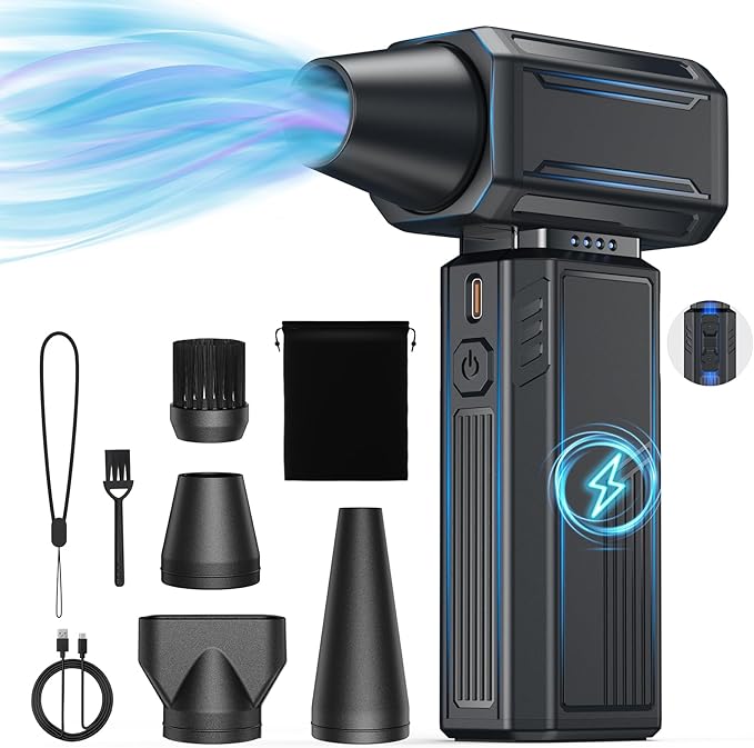 Compressed Air Duster, 200000RPM Electric Duster, Stepless Speed Mini Air Blower by Unknown