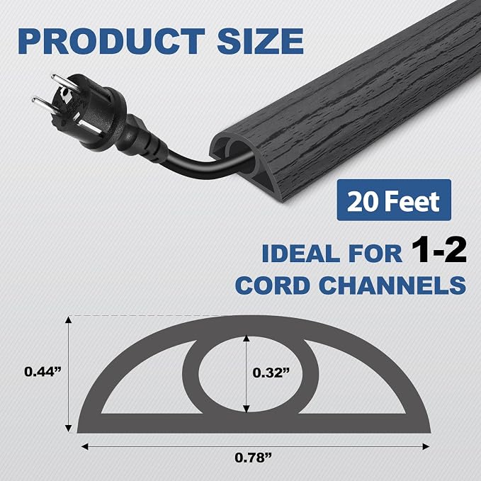 Floor Cord Cover for Wires on Floor Self Adhesive Cord Hider Floor Cable - Image 6