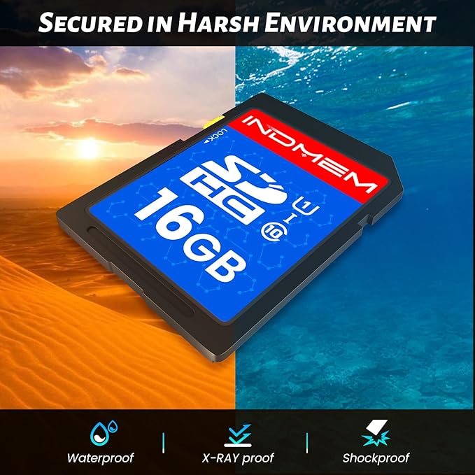 INDMEM SD Card 16GB, 8 Packs Class 10 16GB Flash Memory Card MLC Standard - Image 4