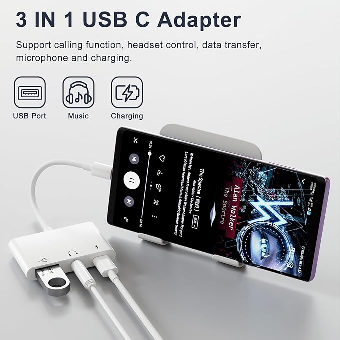 USB C to 3.5mm Jack Headphone Adapter - Image 2