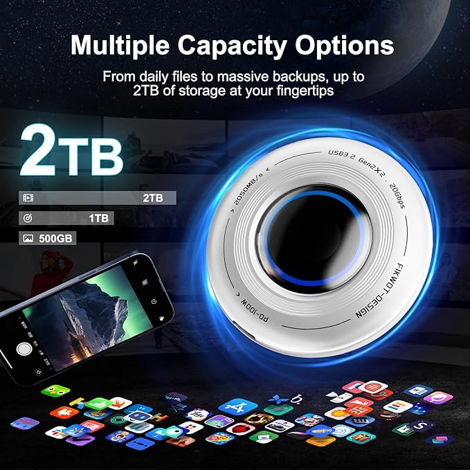 FP108 500GB Magnetic Portable SSD, External Solid State Drives - Image 7