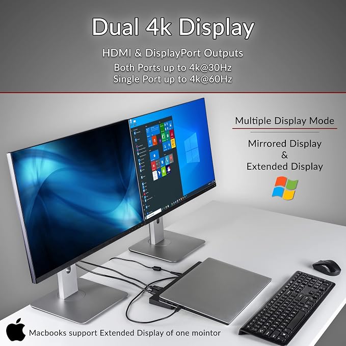 Cyber Acoustics Docking Station, 6 Pack – USB-C - Image 3