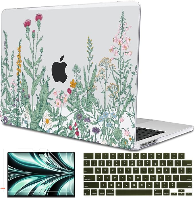 Compatible for MacBook Air 13.6 inch Case M4 M3 M2 2025 2024-2022 Release Model by LCMOCICO