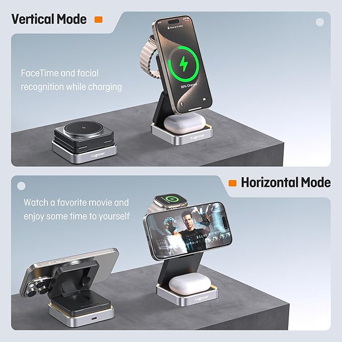 【2025 Upgraded】Wireless Charger 3 in 1, Foldable Wireless Charging Station - Image 5