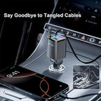 Retractable Car Charger, 4 in 1 Fast Charging USB-C & USB-A Compatible - Image 2