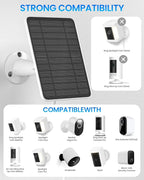 5W Solar Panel for Ring Camera, Solar Panel Charger Compatible - Image 2