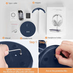 Miroddi Headphone Stand with Wireless Charger, Independent USB Charging Port - Image 8