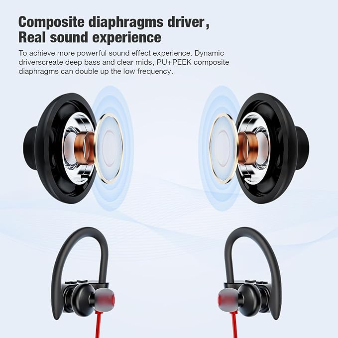 JOYWISE Bluetooth Headphones Wireless Earbuds 16H Playtime Wireless Headphones - Image 3