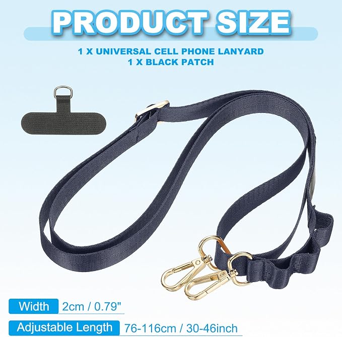 PATIKIL Universal Cell Phone Lanyard, Adjustable Crossbody Phone Strap - Image 2