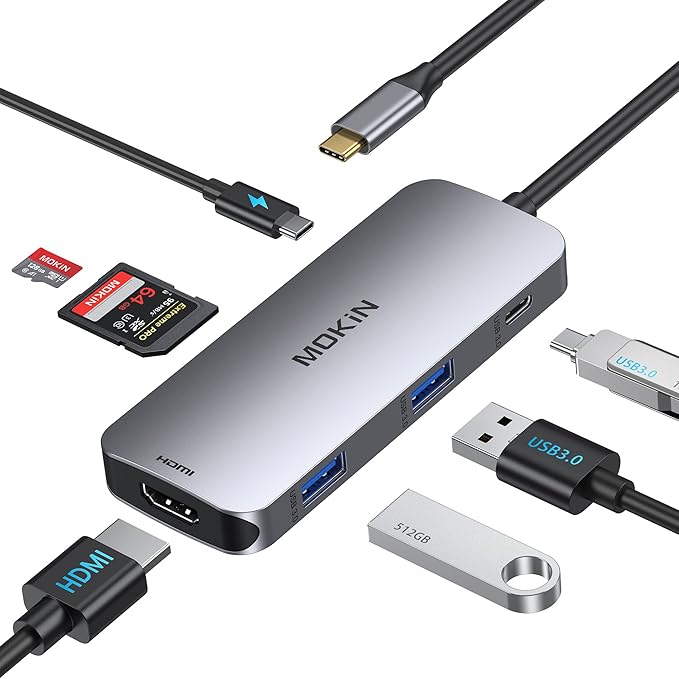 USB C Hub 4K 60Hz HDMI with 100W Power Delivery, USB-C and 2 USB-A 5Gbps Data - Image 7