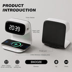 Digital Alarm Clock with Wireless Fast Charging Station 15W Touch Smart Lamp - Image 5