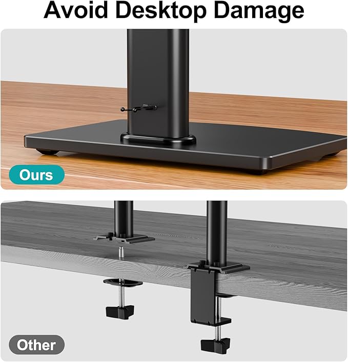 MOUNT PRO Single Monitor Stand Fits Max 32 inch Screen, Free-Standing Computer - Image 5