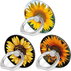 Bonoma Cell Phone Ring Holder Stand, 3 Pack Sunflowers 360 Rotation Universal by Bonoma