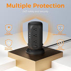 Black Surge Protector Power Strip - Image 6