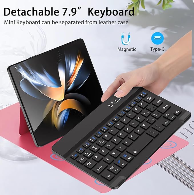 for Samsung Galaxy Z Fold 7 6 5 Keyboard and Mouse, Portable Mini Bluetooth - Image 5