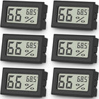 Vaikby 6-Pack Mini Digital Thermometer Hygrometer, Indoor Humidity Monitor by Vaikby