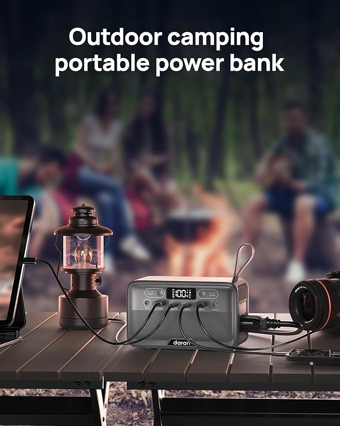 DaranEner Portable Power Station 100W LiFePO4 Solar Power Bank, 89.6Wh Small - Image 8