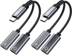 2PCS USB C Headphone Splitter, CCZ CA01 USB C to Type C Headphone Jack and by Yinyoo