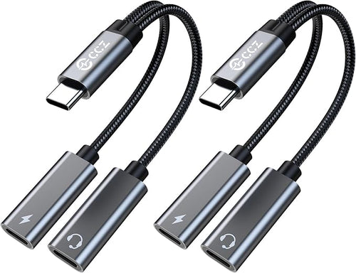 2PCS USB C Headphone Splitter, CCZ CA01 USB C to Type C Headphone Jack and by Yinyoo