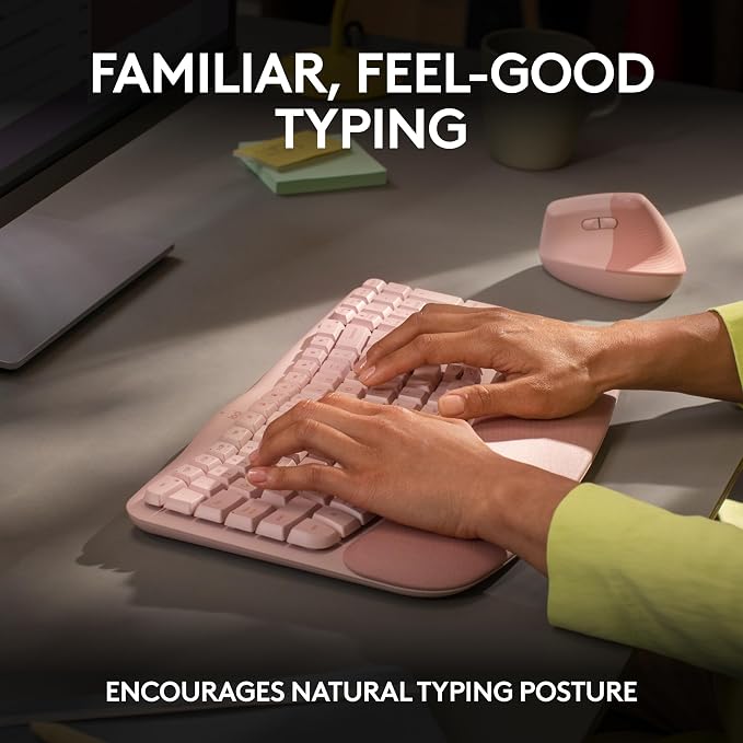 Logitech Wave Keys Wireless Ergonomic Keyboard - Image 3
