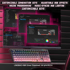 LINGBAO K98 Wireless Mechanical Gaming Keyboard, Tri-Mode BT5.0/2.4GHz/USB-C - Image 7