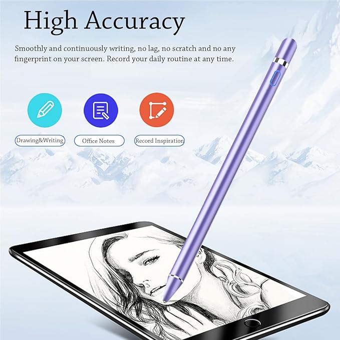 DOGAIN Active Stylus Pen for Touchscreen, iPad Pencil 1.5mm Fine Point Pen - Image 4