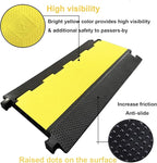 Reliancer 5 Channel Rubber Cable Protector Ramp Traffic Speed Bump 18000lbs - Image 3