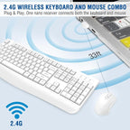 Wireless Keyboard and Mouse Combo, EDJO Full-Sized Ergonomic Computer Keyboard - Image 5