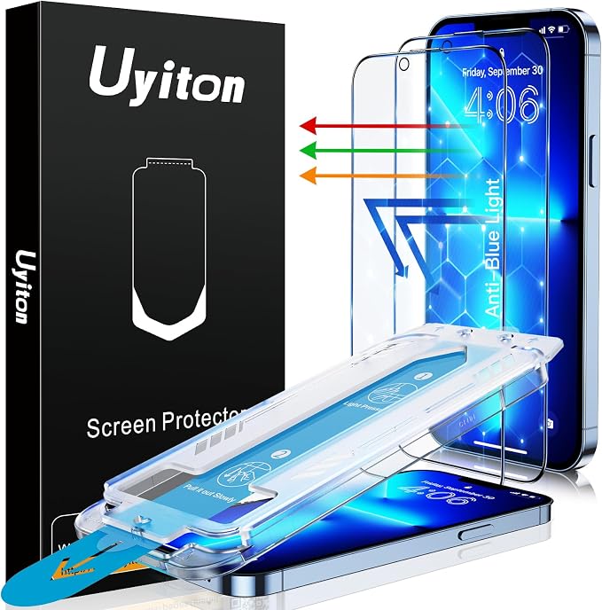 Uyiton Anti-Blue Light for iPhone 14 Plus/iPhone 13 Pro Max Screen Protector by Uyiton