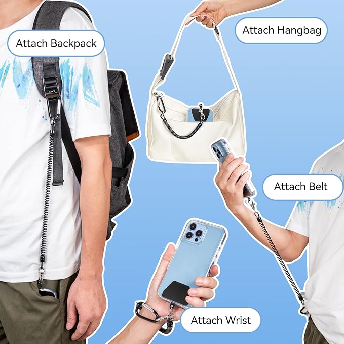 SHANSHUI Phone Lanyard, Cell Phone Lanyard Tether Pads Compatible - Image 2