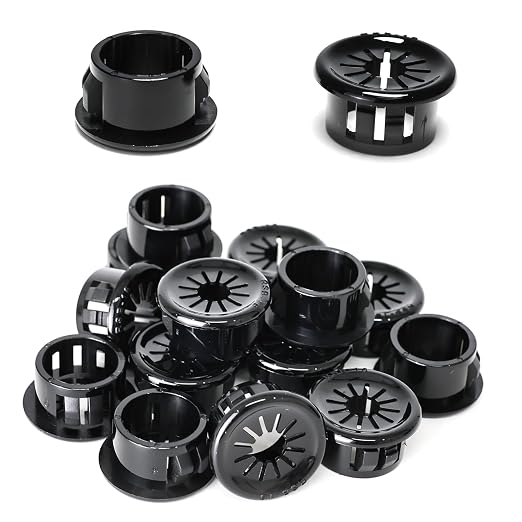 50 Pcs Cable Grommet, Snap Bushing 5/8" Mounting Diameter, Flexible by BOPOREAE