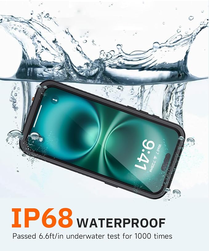 Lanhiem for iPhone 16 Pro Privacy Case, Waterproof Dustproof Shockproof Cover - Image 2