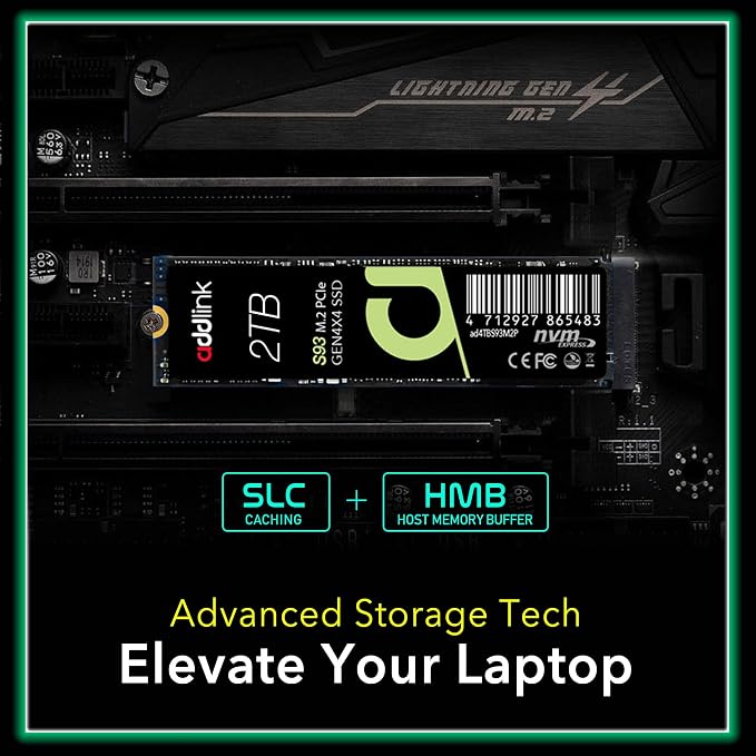 Addlink S93 2TB PCIe 4.0 M.2 Gen 4 Memory Expansion SSD, Internal Solid State - Image 4