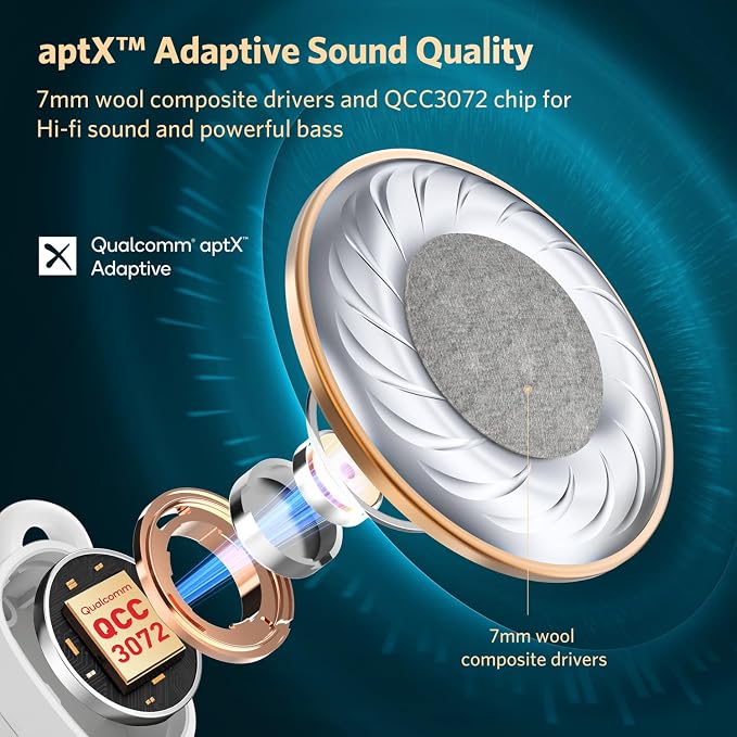 EarFun Free Pro 3 Noise Cancelling Wireless Earbuds, Hi-Res Sound, Snapdragon - Image 3