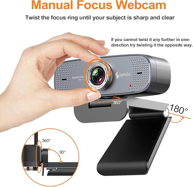 Angetube 1080P Web Camera for Computer HD Webcam - Image 8