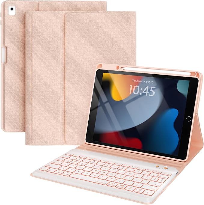 Keyboard and Case for iPad 7th/8th/9th Generation 10.2-inch 2018/2020/2021 by BLUTLOTUS