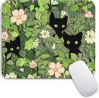 Square Mouse Pad Cute Cats, Personalized Premium-Textured Custom Mouse Mat by Armanza