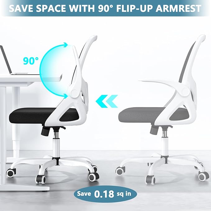 Home Desk Chair with Back Supportive Lumbar Support, Breathable Double Mesh - Image 5