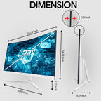 CRUA 27" Curved White Monitor, Full HD VA Panel 1800R 100HZ 120% sRGB - Image 7