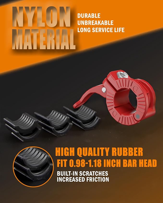 MAXRICH Barbell Clamp 1 inch Multiple Sizes & Adjustable Weight Clips - Image 5