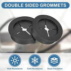 uxcell 4Pcs Cable Cord Grommet, 1-3/8" Rubber Desk Grommets Wire Pass Through - Image 3
